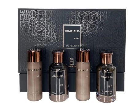 Estuche Bharara King Hombre 4PZS 100ML EDP + Gel De Baño + After Shave + Crema